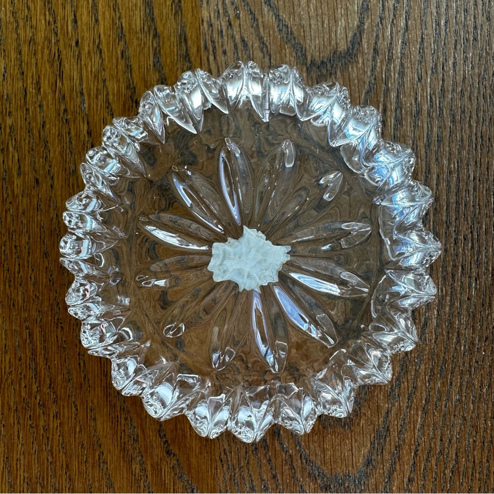 Zajecar Lead Crystal Trinket Votive Decorative Bowl Candy Dish Pair Vintage - Picture 9 of 11